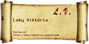 Laky Viktória névjegykártya
